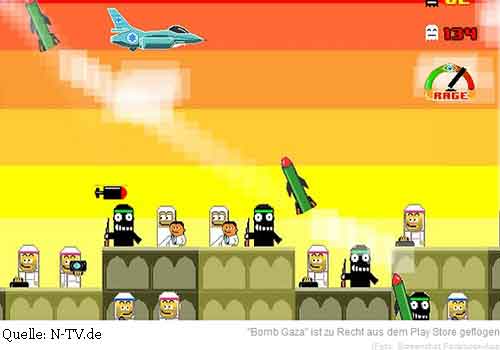 Das Spiel „Bomb Gaza“ entfernt