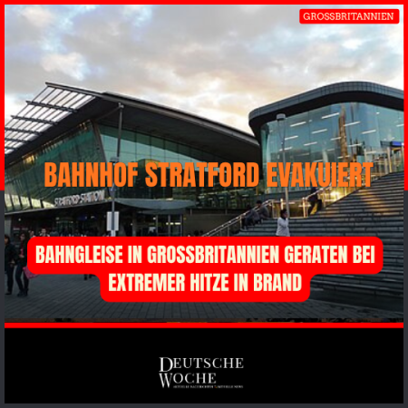 Bahngleise in Großbritannien geraten bei extremer Hitze in Brand – Bahnhof Stratford evakuiert Bahngleise in Großbritannien geraten bei extremer Hitze in Brand – Bahnhof Stratford evakuiert