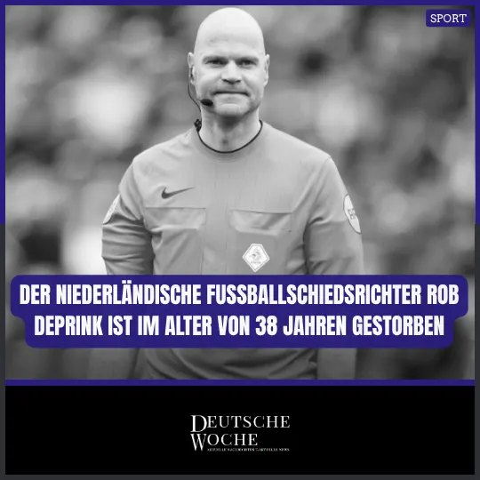 Der niederländische Fußballschiedsrichter Rob Deprink ist im Alter von 38 Jahren gestorben. Der niederländische Fußballschiedsrichter Rob Deprink ist im Alter von 38 Jahren gestorben.
