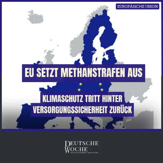 EU setzt Methanstrafen aus – Klimaschutz tritt hinter Versorgungssicherheit zurück EU setzt Methanstrafen aus – Klimaschutz tritt hinter Versorgungssicherheit zurück