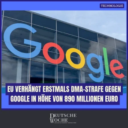 EU verhängt erstmals DMA-Strafe gegen Google in Höhe von 890 Millionen Euro