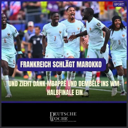 Frankreich schlägt Marokko und zieht dank Mbappé und Dembélé ins WM-Halbfinale ein Frankreich schlägt Marokko und zieht dank Mbappé und Dembélé ins WM-Halbfinale ein