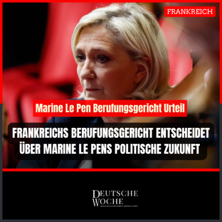 Frankreichs Berufungsgericht entscheidet über Marine Le Pens politische Zukunft Frankreichs Berufungsgericht entscheidet über Marine Le Pens politische Zukunft
