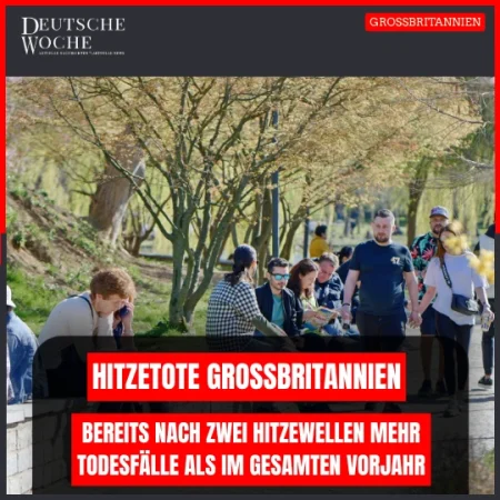Hitzetote Großbritannien: Bereits nach zwei Hitzewellen mehr Todesfälle als im gesamten Vorjahr