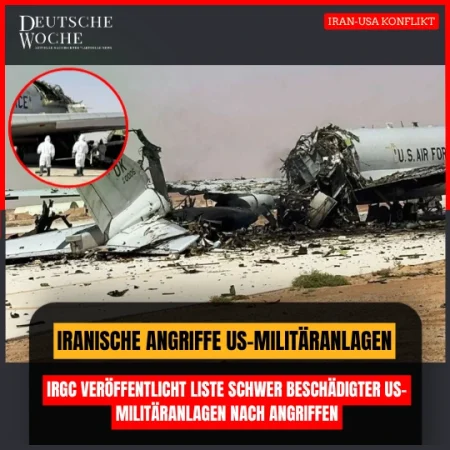 IRGC veröffentlicht Liste schwer beschädigter US-Militäranlagen nach Angriffen IRGC veröffentlicht Liste schwer beschädigter US-Militäranlagen nach Angriffen