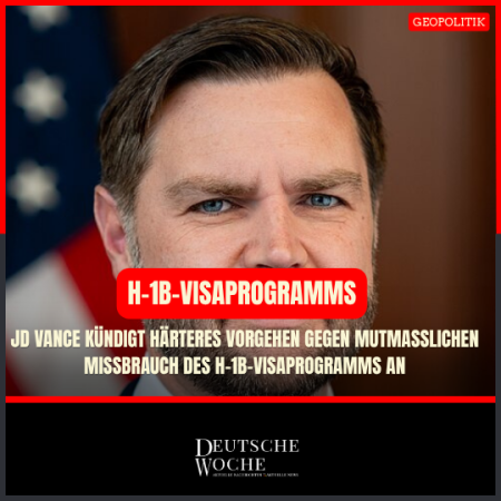 JD Vance kündigt härteres Vorgehen gegen mutmaßlichen Missbrauch des H-1B-Visaprogramms an JD Vance kündigt härteres Vorgehen gegen mutmaßlichen Missbrauch des H-1B-Visaprogramms an