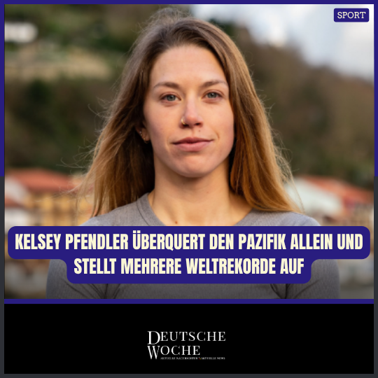 Kelsey Pfendler überquert den Pazifik allein und stellt mehrere Weltrekorde auf Kelsey Pfendler überquert den Pazifik allein und stellt mehrere Weltrekorde auf