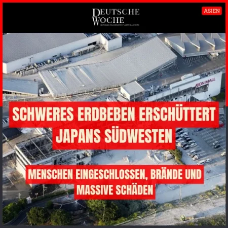Schweres Erdbeben erschüttert Japans Südwesten: Menschen eingeschlossen, Brände und massive Schäden