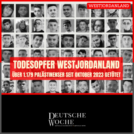 Todesopfer Westjordanland: Über 1.179 Palästinenser seit Oktober 2023 getötet Todesopfer Westjordanland: Über 1.179 Palästinenser seit Oktober 2023 getötet