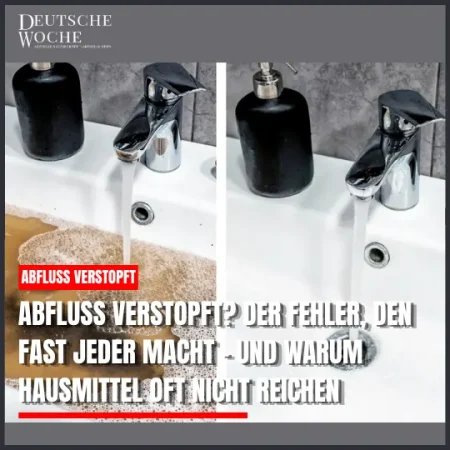 Abfluss verstopft? Der Fehler, den fast jeder macht – und warum Hausmittel oft nicht reichen