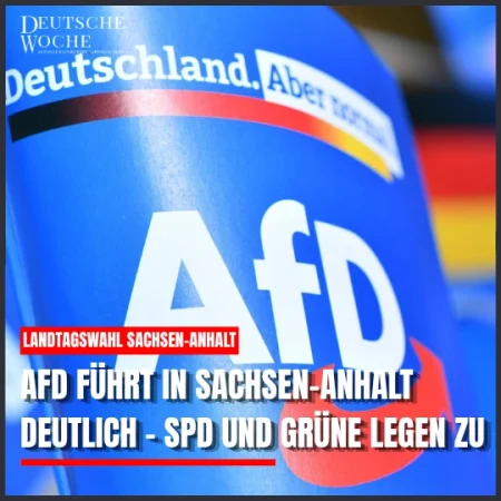 AfD führt in Sachsen-Anhalt deutlich – SPD und Grüne legen zu