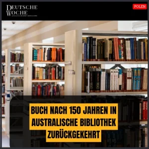 Buch nach 150 Jahren in australische Bibliothek zurückgekehrt