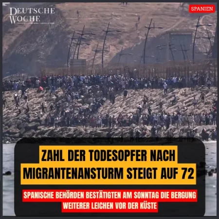 Ceuta: Zahl der Todesopfer nach Migrantenansturm steigt auf 72