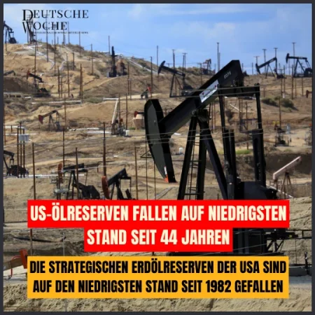 US-Ölreserven fallen auf niedrigsten Stand seit 44 Jahren Die strategischen Erdölreserven der USA sind auf den niedrigsten Stand seit 1982 gefallen