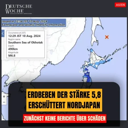 Erdbeben der Stärke 5,8 erschüttert Nordjapan – zunächst keine Berichte über Schäden