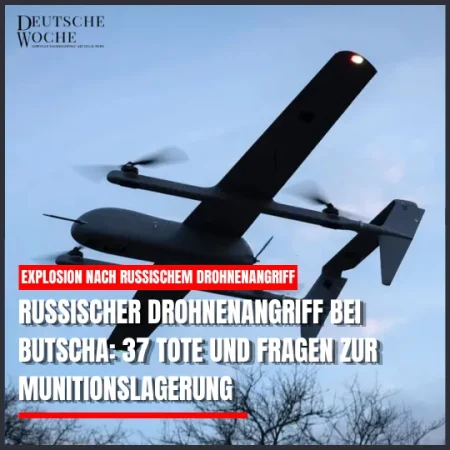 Russischer Drohnenangriff bei Butscha: 37 Tote und Fragen zur Munitionslagerung