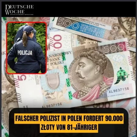 Falscher Polizist in Polen fordert 90.000 Złoty von 81-Jähriger