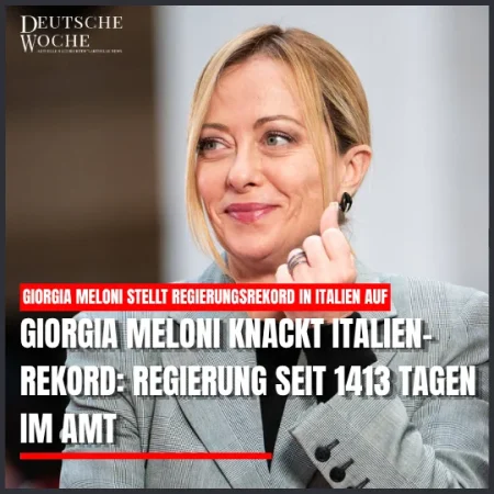 Giorgia Meloni knackt Italien-Rekord Regierung seit 1413 Tagen im Amt