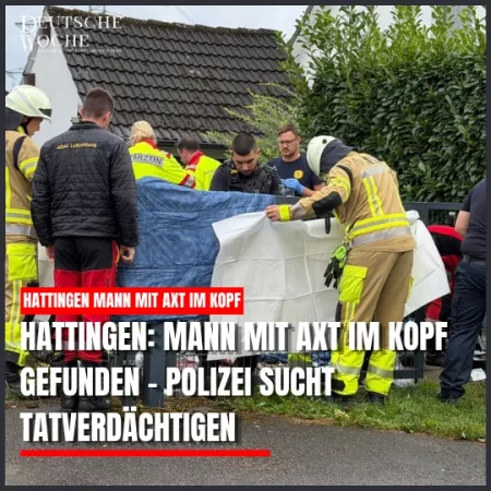 Hattingen: Mann mit Axt im Kopf gefunden – Polizei sucht Tatverdächtigen Hattingen: Mann mit Axt im Kopf gefunden – Polizei sucht Tatverdächtigen