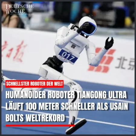 Humanoider Roboter Tiangong Ultra läuft 100 Meter schneller als Usain Bolts Weltrekord