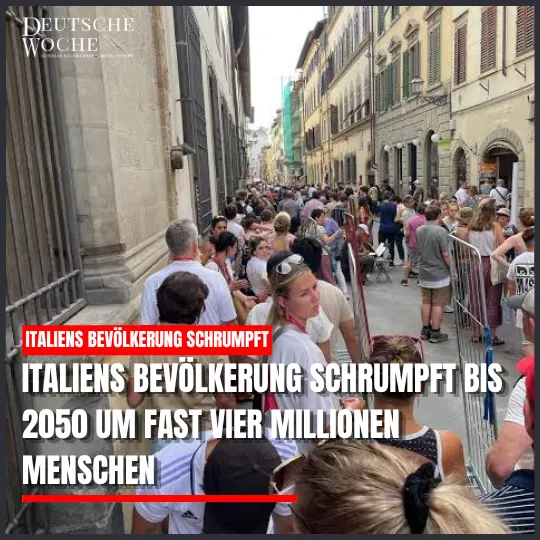 Italiens Bevölkerung schrumpft bis 2050 um fast vier Millionen Menschen