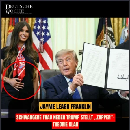 Jayme Leagh Franklin: Schwangere Frau neben Trump stellt „Zapper“-Theorie klar