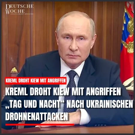 Kreml droht Kiew mit Angriffen „Tag und Nacht“ nach ukrainischen Drohnenattacken