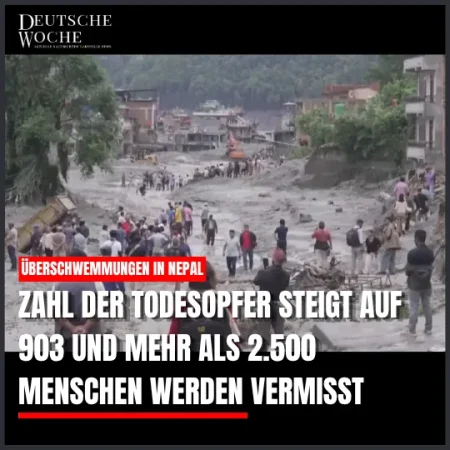 Überschwemmungen in Nepal: Zahl der Todesopfer steigt auf 903
