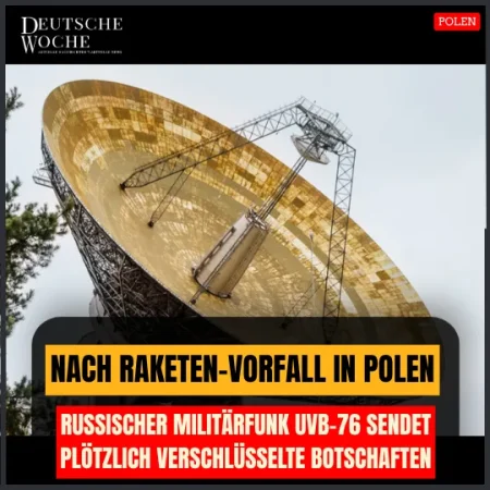 Nach Raketen-Vorfall in Polen: Russischer Militärfunk UVB-76 sendet plötzlich verschlüsselte Botschaften Nach Raketen-Vorfall in Polen Russischer Militärfunk UVB-76 sendet plötzlich verschlüsselte Botschaften