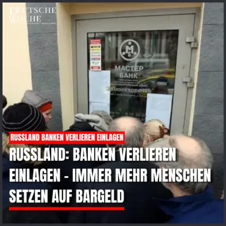 Russen ziehen Geld von Banken ab und setzen stärker auf Bargeld