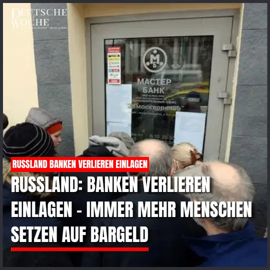Russen ziehen Geld von Banken ab und setzen stärker auf Bargeld Russen ziehen Geld von Banken ab und setzen stärker auf Bargeld