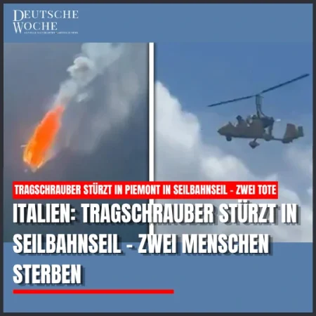 Italien: Tragschrauber stürzt in Seilbahnseil – zwei Menschen sterben