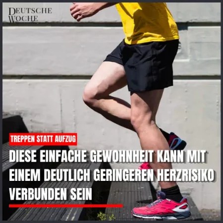 Treppen statt Aufzug: Diese einfache Gewohnheit kann mit einem deutlich geringeren Herzrisiko verbunden sein