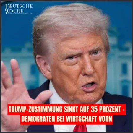 Trump-Zustimmung sinkt auf 35 Prozent – Demokraten bei Wirtschaft vorn Trump-Zustimmung sinkt auf 35 Prozent – Demokraten bei Wirtschaft vorn