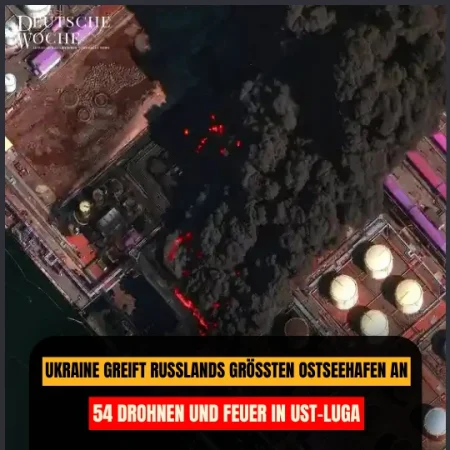 Ukraine greift Russlands größten Ostseehafen an: 54 Drohnen und Feuer in Ust-Luga Ukraine greift Russlands größten Ostseehafen an 54 Drohnen und Feuer in Ust-Luga