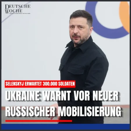 Ukraine warnt vor neuer russischer Mobilisierung: Selenskyj erwartet 300.000 Soldaten