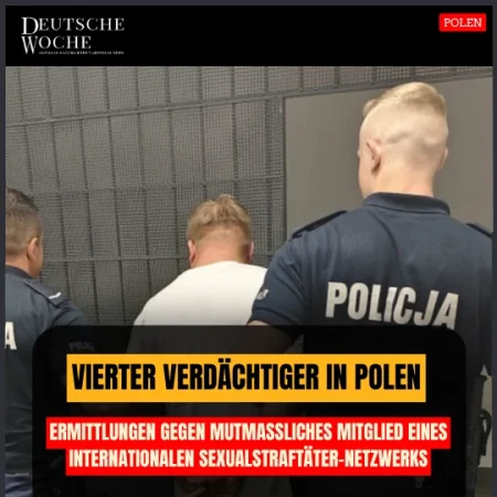 Vierter Verdächtiger in Polen: Ermittlungen gegen mutmaßliches Mitglied eines internationalen Sexualstraftäter-Netzwerks