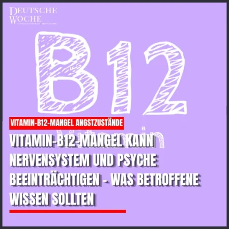 Vitamin-B12-Mangel kann Nervensystem und Psyche beeinträchtigen – was Betroffene wissen sollten