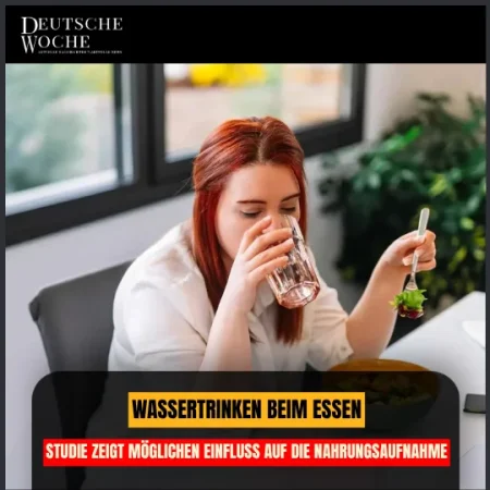 Wassertrinken beim Essen Studie zeigt möglichen Einfluss auf die Nahrungsaufnahme