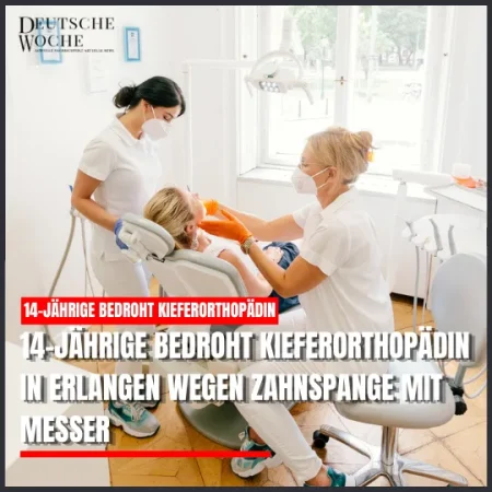 14-Jährige bedroht Kieferorthopädin in Erlangen wegen Zahnspange mit Messer