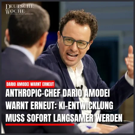 Anthropic-Chef Dario Amodei warnt erneut KI-Entwicklung muss sofort langsamer werden