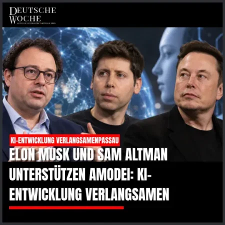 Elon Musk und Sam Altman unterstützen Amodei: KI-Entwicklung verlangsamen