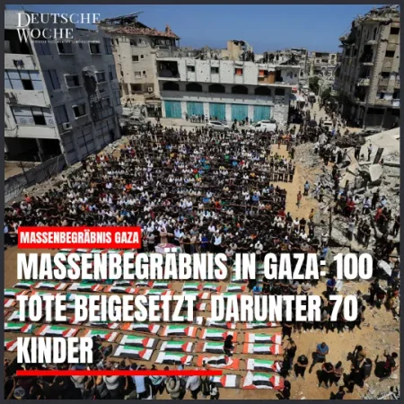 Massenbegräbnis in Gaza: 100 Tote beigesetzt, darunter 70 Kinder