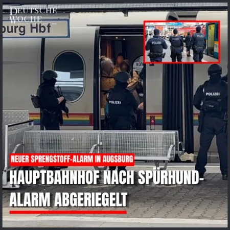 Neuer Sprengstoff-Alarm in Augsburg: Hauptbahnhof nach Spürhund-Alarm abgeriegelt