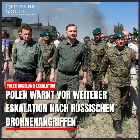 Polen warnt vor weiterer Eskalation nach russischen Drohnenangriffen