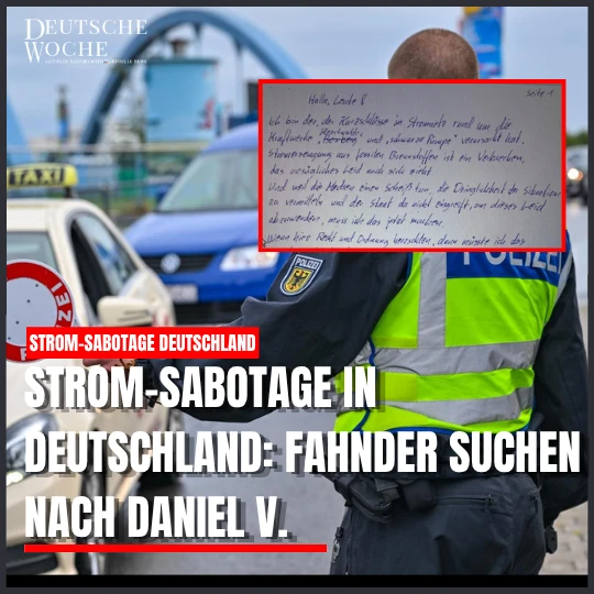 Strom-Sabotage in Deutschland Fahnder suchen nach Daniel V.