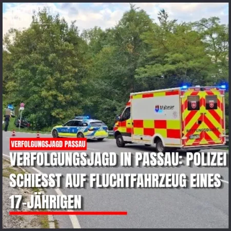 Verfolgungsjagd in Passau: Polizei schießt auf Fluchtfahrzeug eines 17-Jährigen
